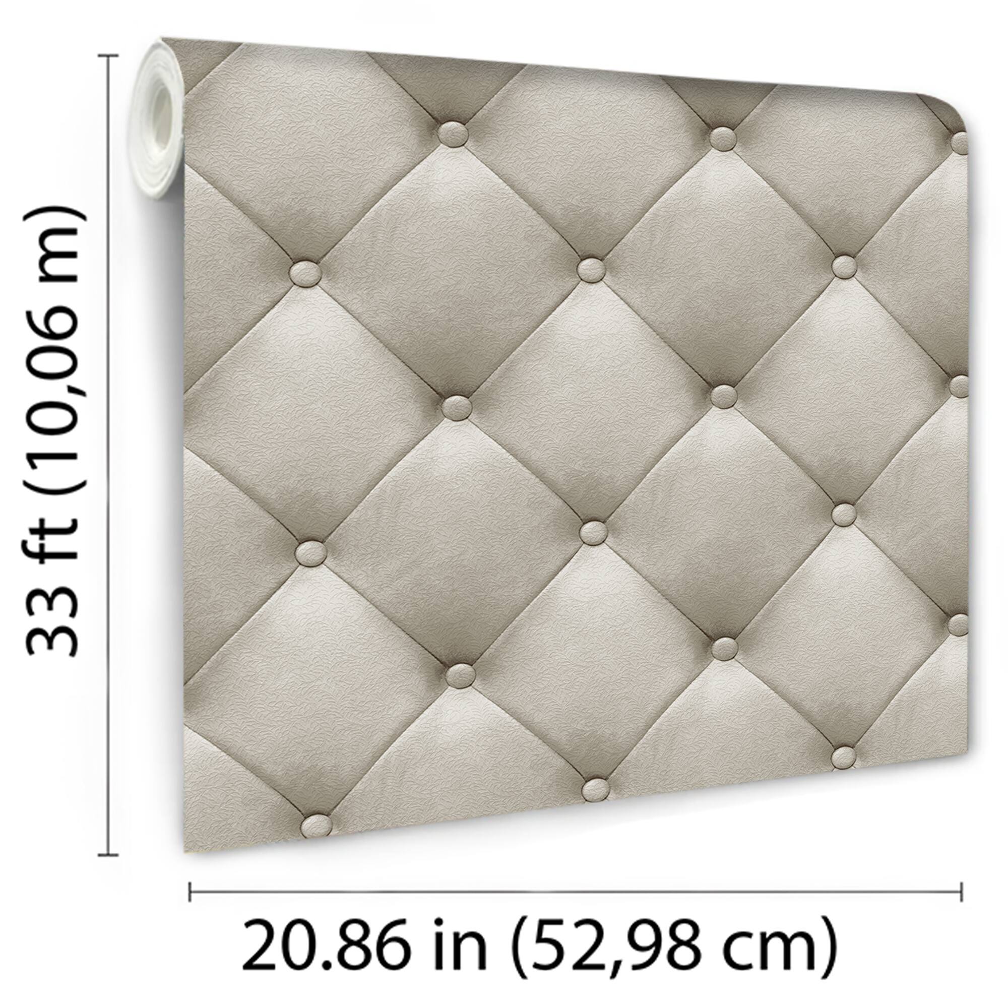 Designs Direct Faux Plush Quilted Diamond Upholstery Wallpaper